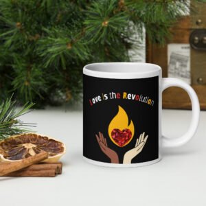 luvflame mug: love is the revolution – spread the light